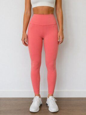 SET Active Sculptflex Leggings Coral Pink High Waisted Size S